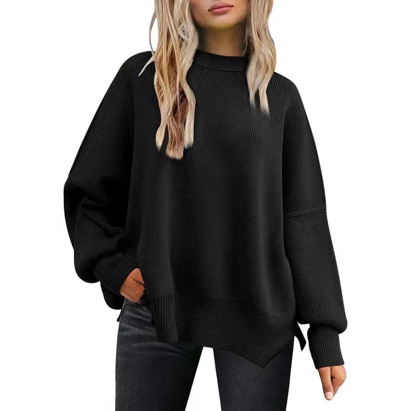 Women's Crewneck Batwing Long Sleeve Sweaters