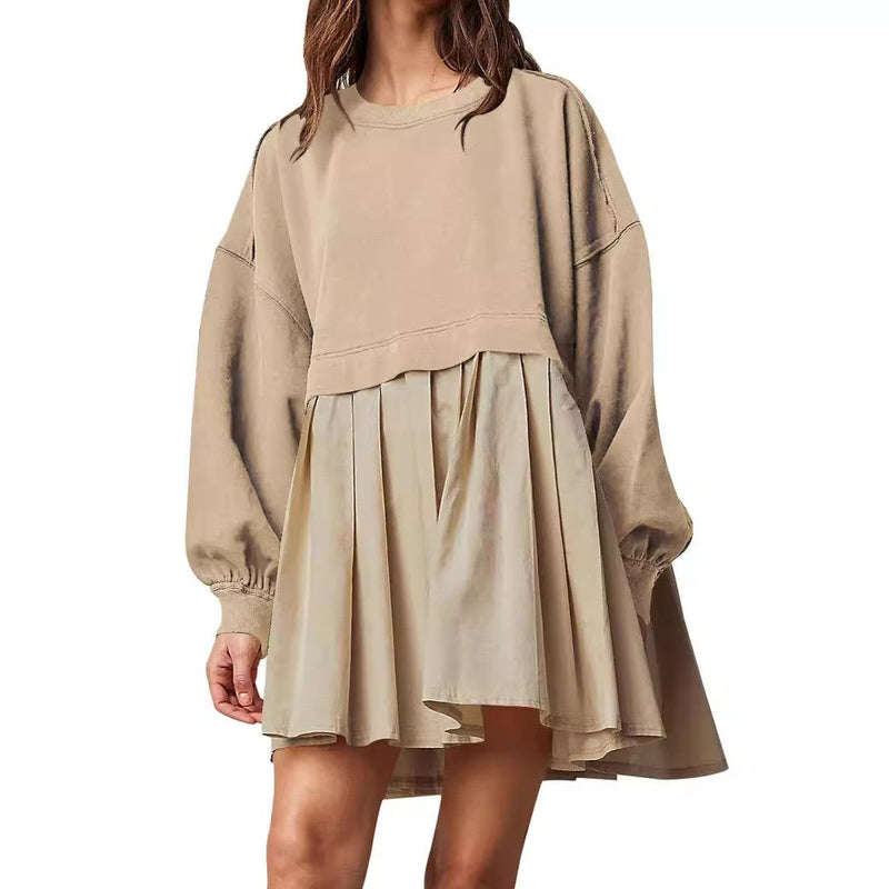 Women's Oversized Long Sleeve Mini Dress