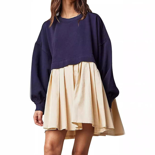 Women's Oversized Long Sleeve Mini Dress