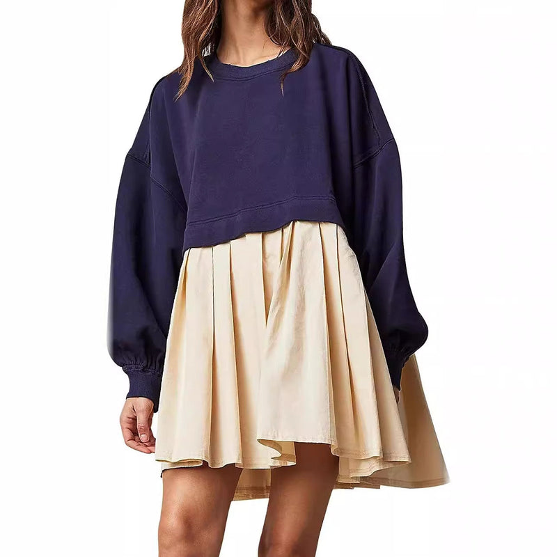 Women's Oversized Long Sleeve Mini Dress