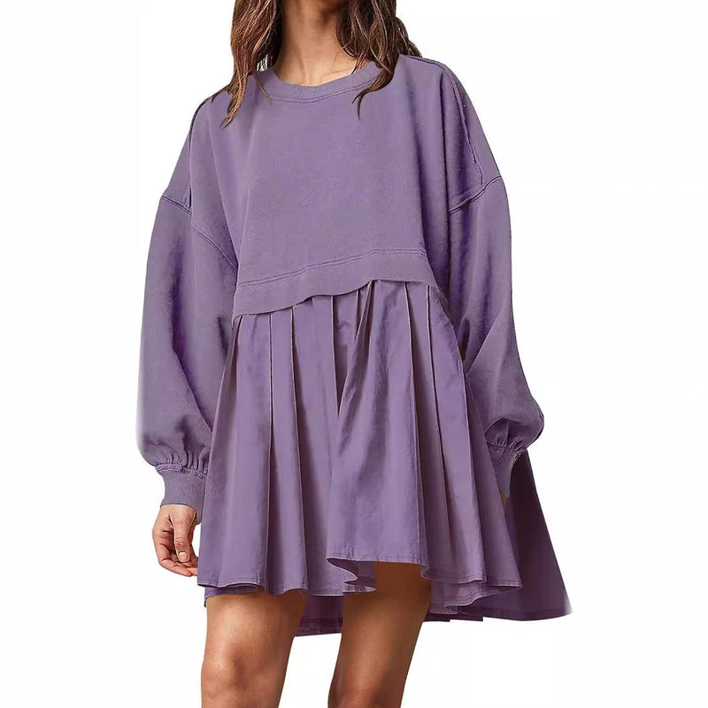 Women's Oversized Long Sleeve Mini Dress