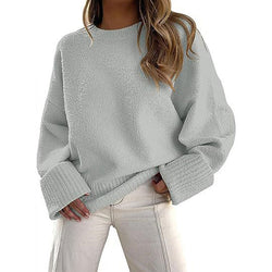 Women's Oversized Sweaters 2023 Fall Fuzzy Chunky Warm Pullover Sweater