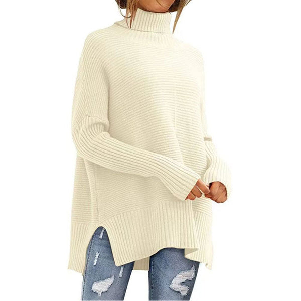 Trendy Oversized Turtleneck Knitted Sweater