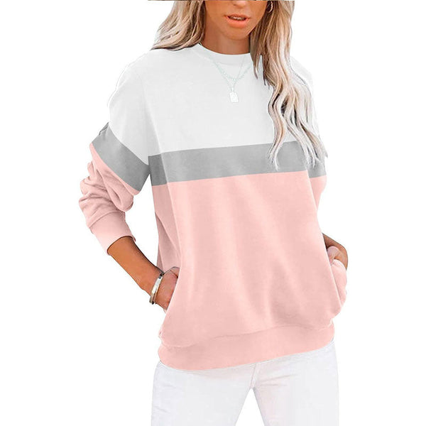 Women's Long Sleeve Color Block/Solid Sweatshirts