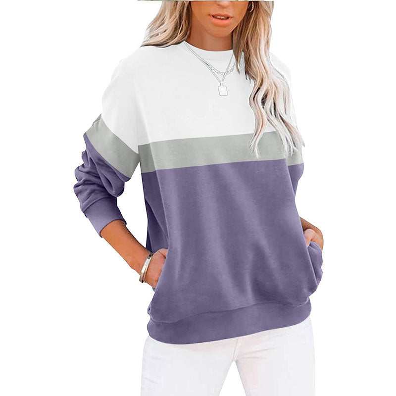 Women's Long Sleeve Color Block/Solid Sweatshirts