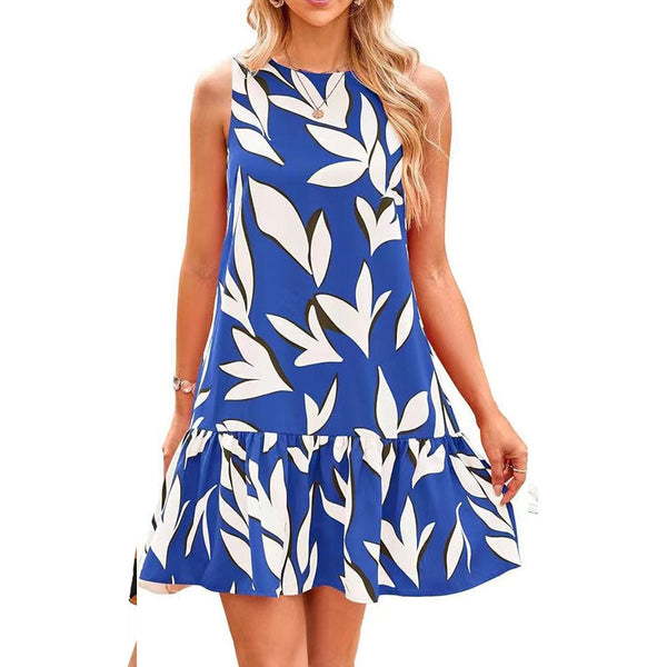 Women's Summer Floral  Sleeveless Mini Dress