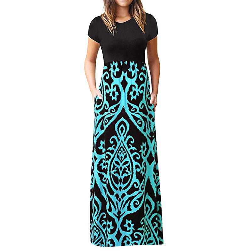 Women's Sleeveless Loose Maxi Dress with Pockets