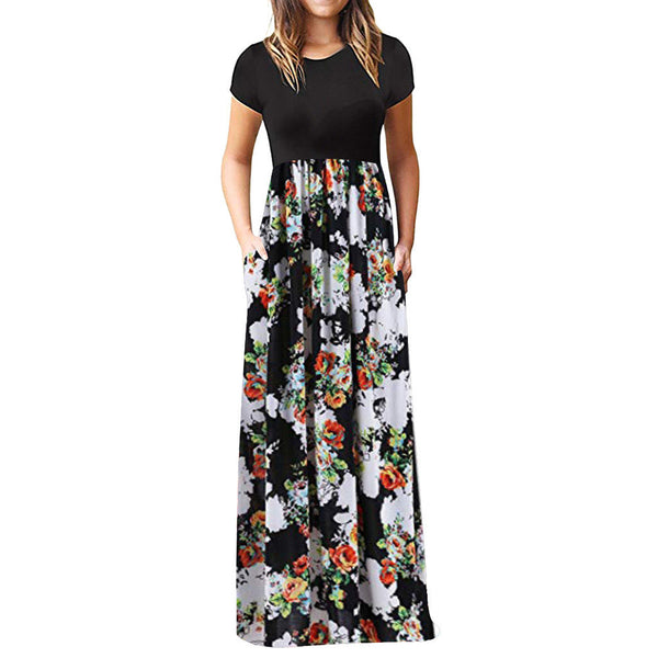 Women's Sleeveless Loose Maxi Dress with Pockets